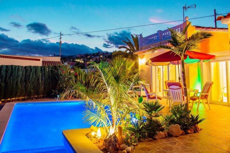 Villa Hayahay With Private Pool & Amazing View Кальпе Экстерьер фото